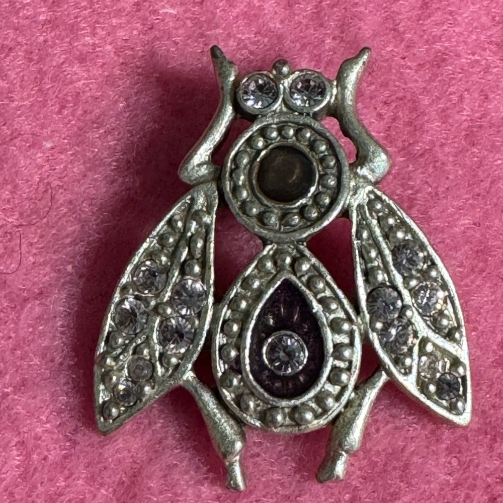 Amethyst Bug Pin/Brooch EC in Silver